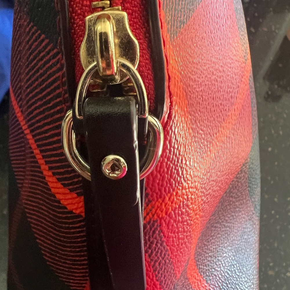 Kate Spade Red and Black Plaid Women's Bag - Picture 4 of 13